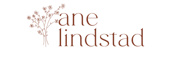 Ane Lindstad logo with floral design