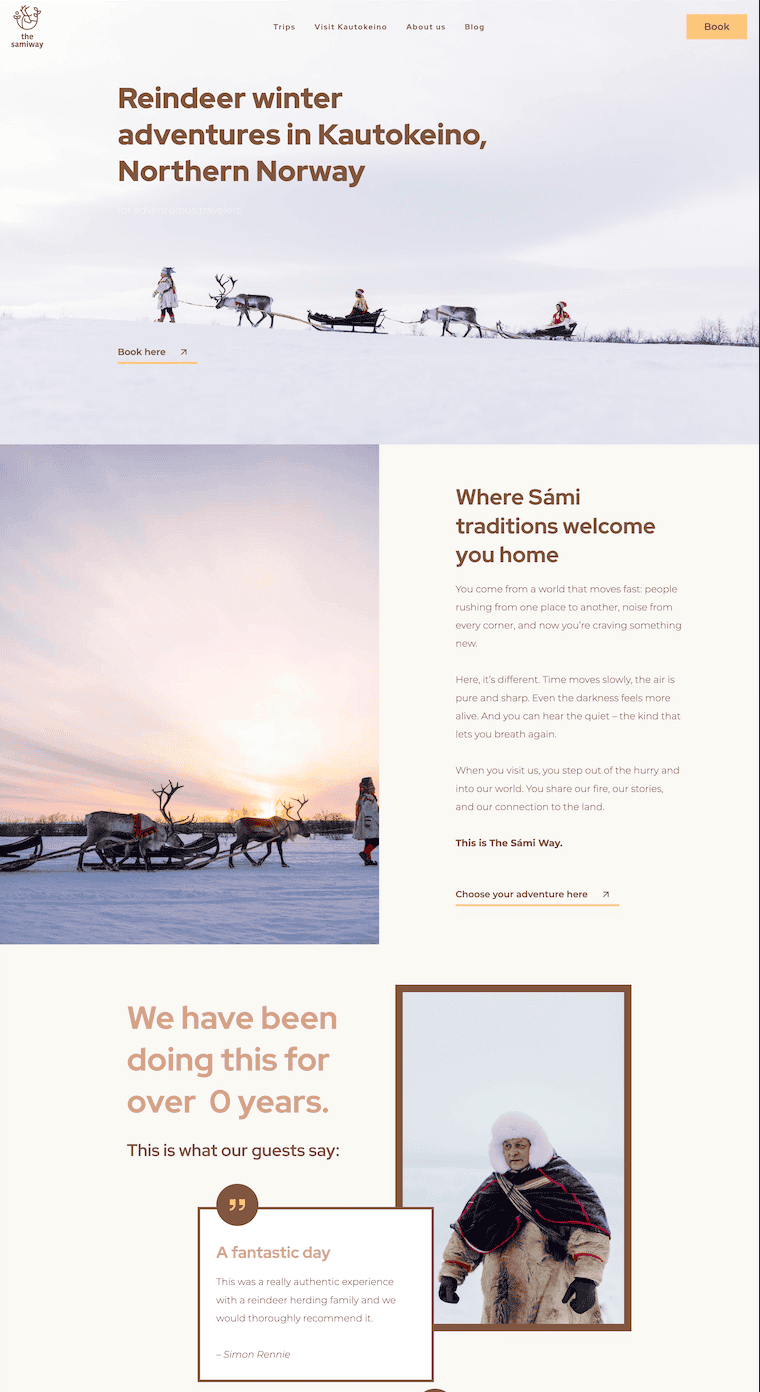 Reindeer sledding in snowy Kautokeino, Northern Norway