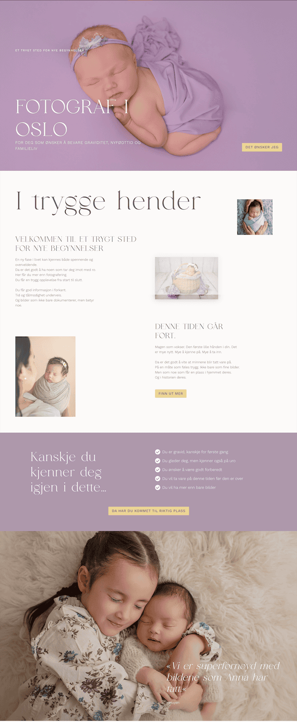 Sleeping newborn wrapped in lavender blanket